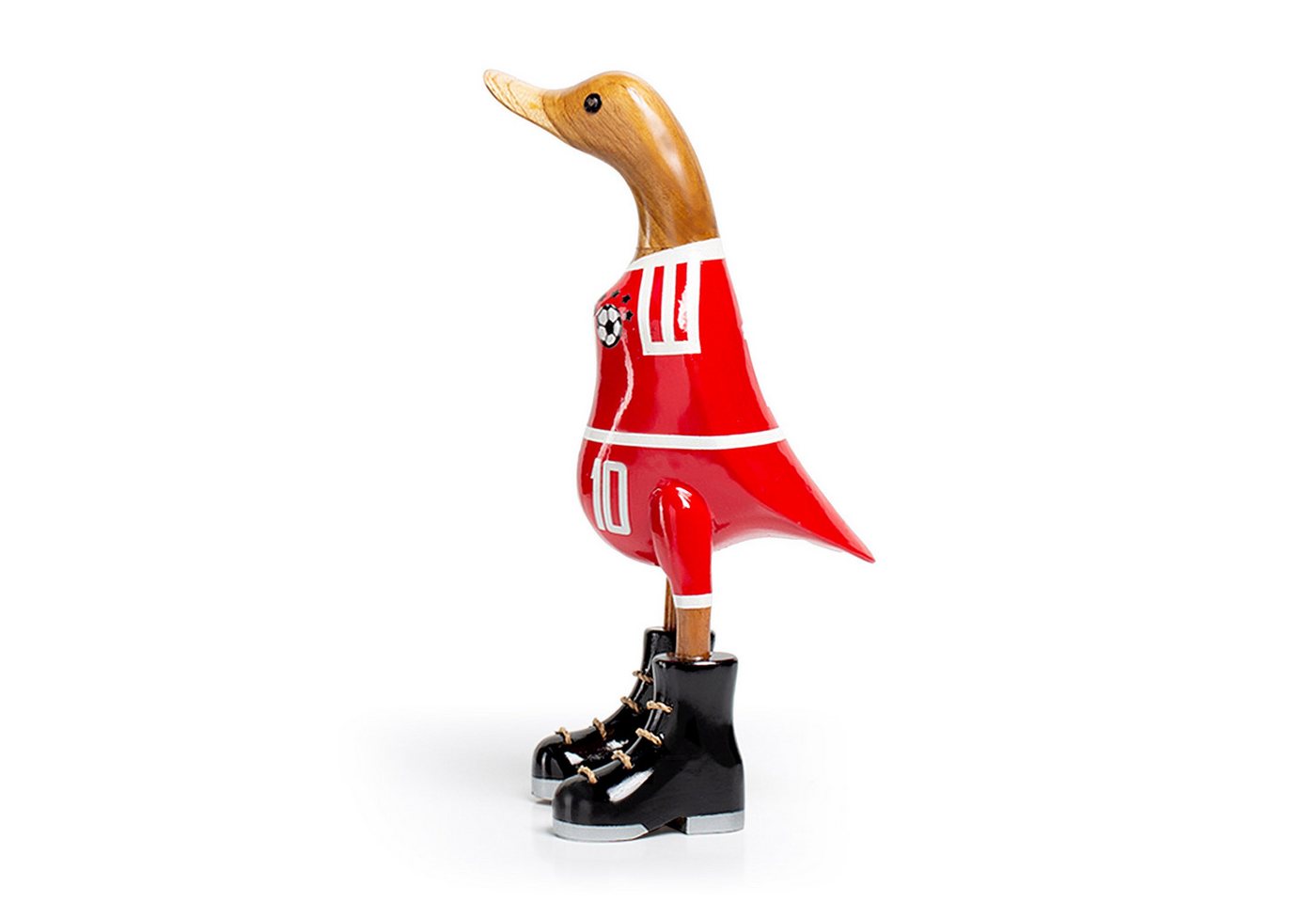 DomDeco Dekofigur Handgefertigte Deko-Figur aus Holz "Ente-Sportler" DomDeco Dekofigur Handgefertigte Deko-Figur aus Holz "Ente-Sportler" von DomDeco