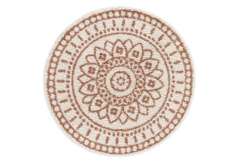 DomDeco Hochflor-Teppich Hochflorteppich Rund ROMI, Serie "Blom" von DomDeco