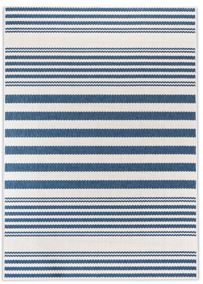 DomDeco Outdoorteppich In- und Outdoor-Teppich "Sawstripes" für Innen und Außen, rechteckig von DomDeco