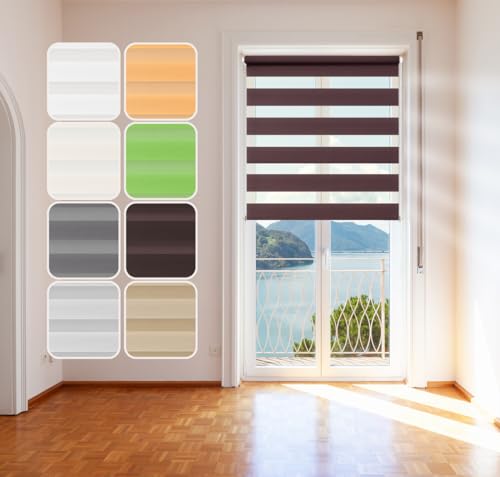 Doppelrollo Braun 75x230cm Klemm-Fix - System Click Doppelrollo Braun 75x230cm Klemm-Fix - System Click von DomDeco