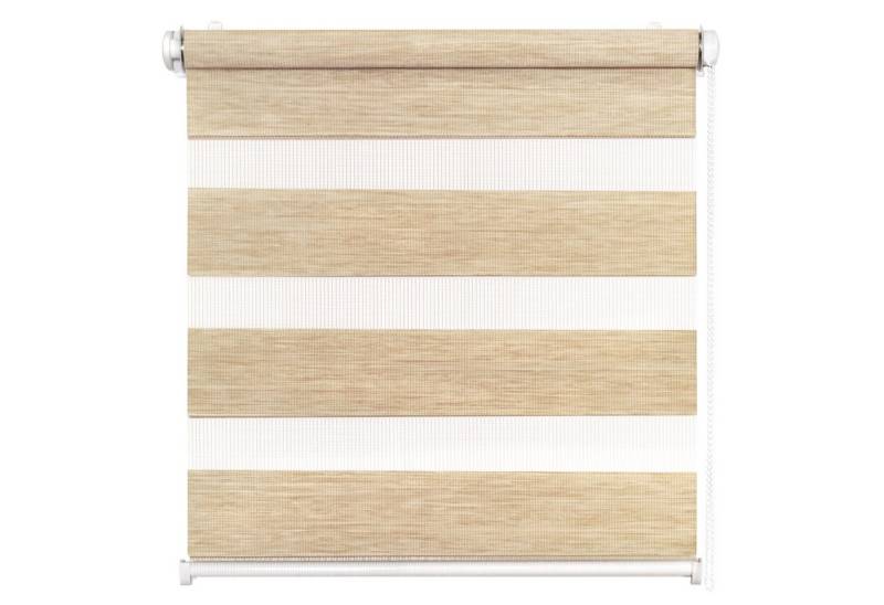 Doppelrollo Doppelrollo Natural Duo-Rollo Klemm Fix mit Klemmträger, Fenster-Rollo, DomDeco, Klemm- oder Schraubmontage von DomDeco