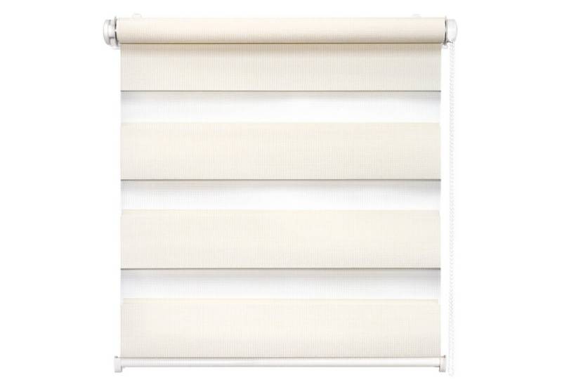 Doppelrollo Duo Rollo Klemmfix ohne Bohren für Fenster Rollos Faltrollo "Natural", DomDeco, Klemm- oder Schraubmontage, Klemmbar, Kettenzug, ohne Bohren, Sicht- und Blendschutz von DomDeco