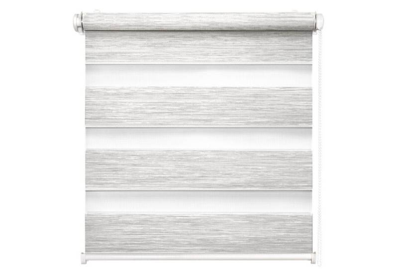 Doppelrollo Duo Rollo Klemmfix ohne Bohren für Fenster Rollos Faltrollo "Natural", DomDeco, Klemm- oder Schraubmontage, Klemmbar, Kettenzug, ohne Bohren, Sicht- und Blendschutz von DomDeco