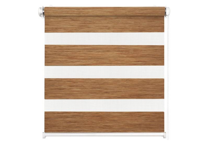 Doppelrollo Duo Rollo Klemmfix ohne Bohren für Fenster Rollos Faltrollo "Natural", DomDeco, Klemm- oder Schraubmontage, Klemmbar, Kettenzug, ohne Bohren, Sicht- und Blendschutz von DomDeco