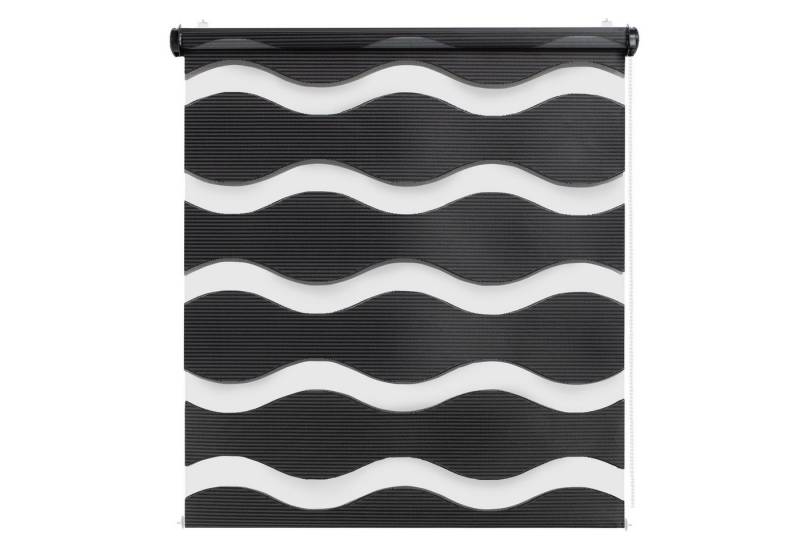 Doppelrollo Doppelrollo "Wave" Duo-Rollo Klemm-Fix mit Klemmträger, Fenster-Rollo, DomDeco, Klemm- oder Schraubmontage von DomDeco