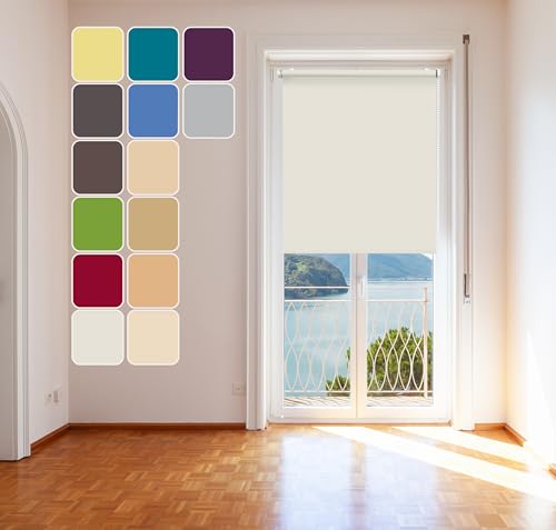 Tageslicht Classic Rollo Perlweiß 120x150cm Klemm Fix Rollo von DomDeco