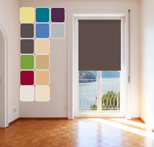 Tageslicht Classic Rollo Schokobraun 65x150cm Klemm Fix Rollo von DomDeco