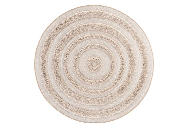 DomDeco Teppich Teppich Tunnel Vision Rund mit Hochflor- und Flachgewebe-Kombination von DomDeco