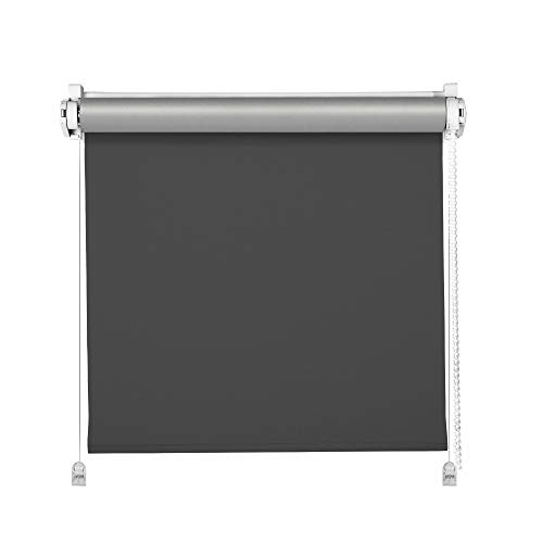 Thermo-Rollo Anthrazit 55x150cm Klemm Fix Rollo von DomDeco