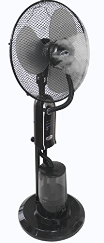 Domair MF25N Standventilator mit Luftbefeuchter (Vernebelung), 40 cm, 75 W, schwarz von Domair