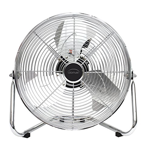 DOMAIR BA35CC – Ventilator/Brauer zum Aufstellen – Durchmesser 35 cm – 60 W – 3 Geschwindigkeitsstufen – Luftdurchsatz 4546,2 m³/h – neigbar – verchromt von Domair