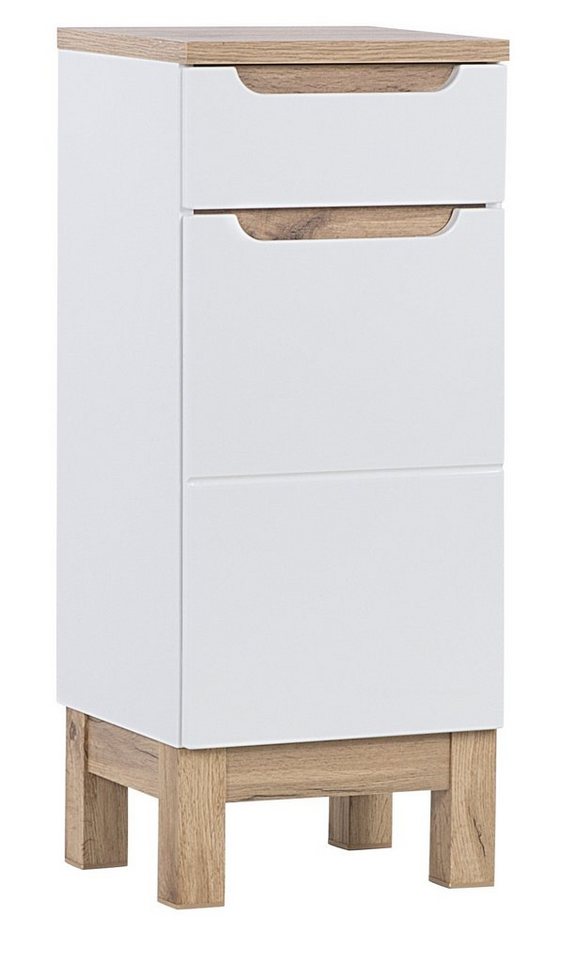 Domando Badkommode Badschrank Stintino M1, Breite 35cm, Soft-Close-Funktion, Hochglanz von Domando