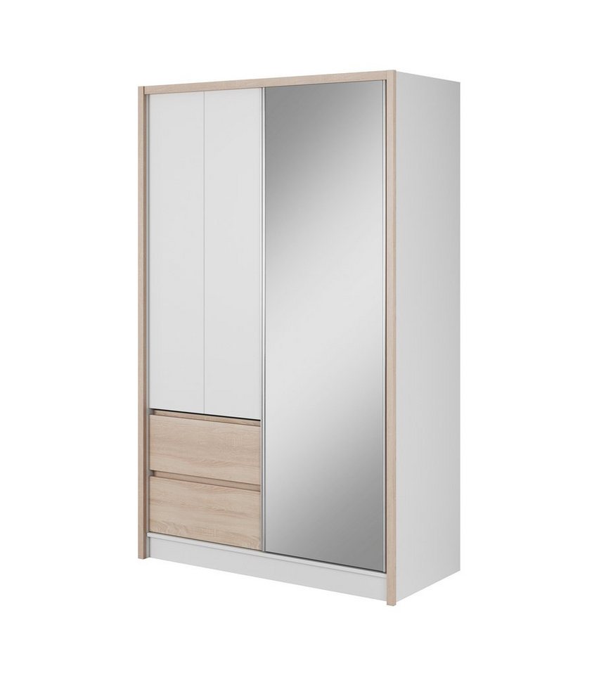 Domando Kleiderschrank Kleiderschrank Punta Ala Breite 134cm, Schwebetür, praktische Facheinteilung von Domando