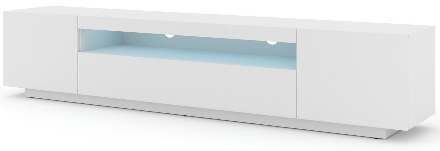 Domando Lowboard Lowboard Empoli M2, Breite 200cm, stehend oder hängend, LED Beleuchtung von Domando