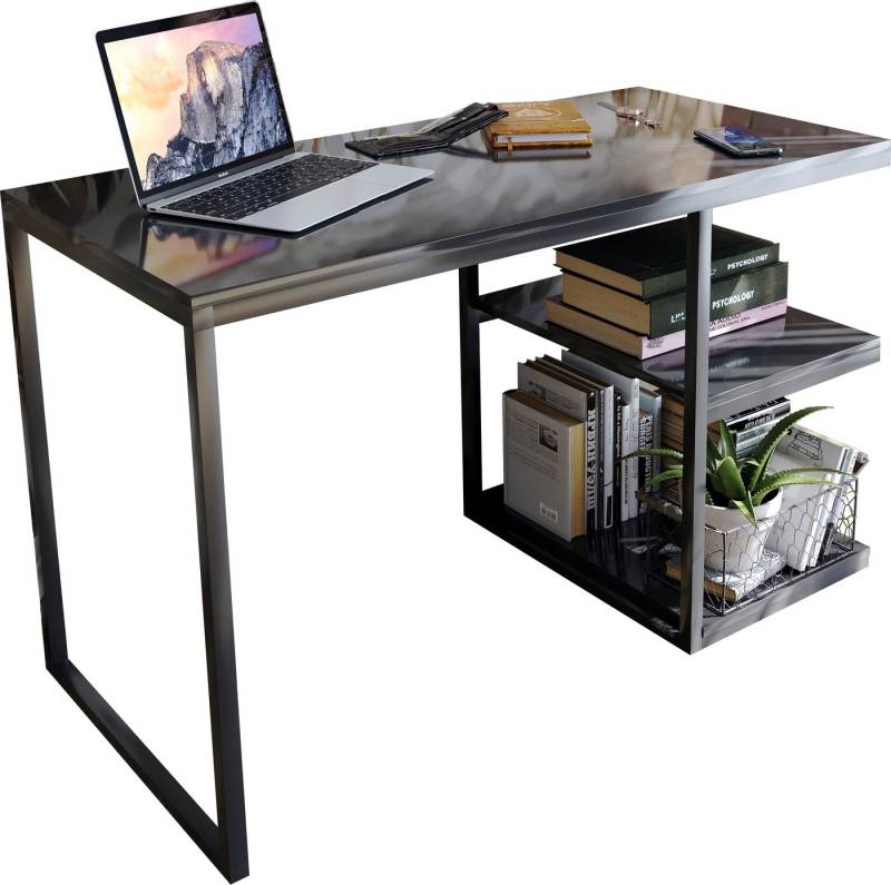 Domando Schreibtisch Schreibtisch Capoliveri, Breite 120cm, Metallgestell pulverbeschichtet von Domando