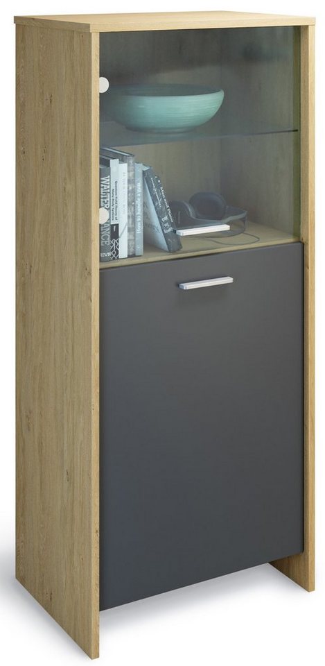 Domando Standvitrine Vitrine Matera (1-St) Breite 53cm, Tür mit Soft-Close von Domando