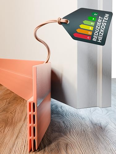 Zugluftstopper für Türen 100cm Braun - Türdichtung Selbstklebend extra stark - Tür Zugluftstopper für maximale Isolierung - Luftzugstopper für Türen - Tür Zugluftstopper für Türen von Domar