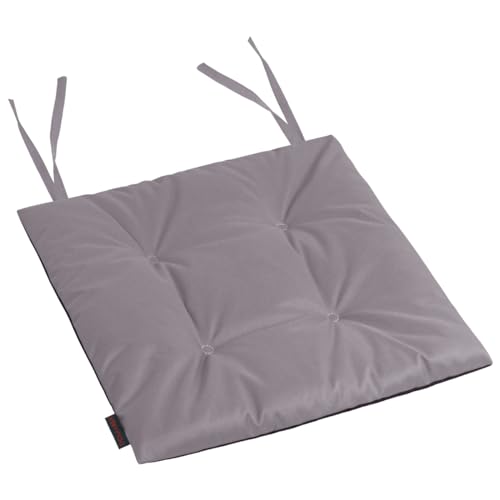 Domarex Gartenstuhlkissen MIA 40x40x3 cm - Wasserdichtes Kissen für den Gartenmöbel, Gartenstuhl Sitzkissen an Stuhl fesselt - bequemes Kissen - Hochwertiger - Grau von Domarex