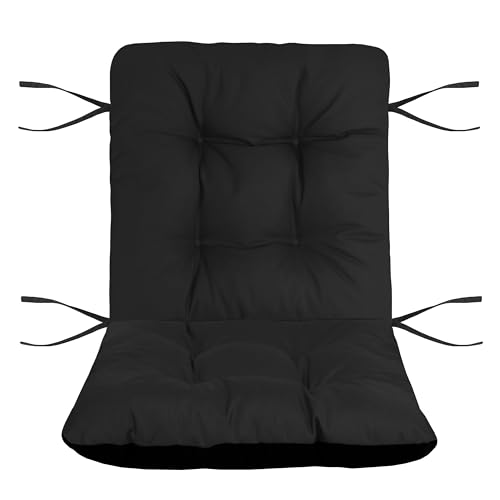 Domarex Gartenstuhlkissen Silla Duo 100x50 cm Wasserdichtes Kissen für den Gartenstuhl Sitzkissen an Stuhl fesselt - Hochwertiger Polyester - bequemes Kissen - Graphit von Domarex