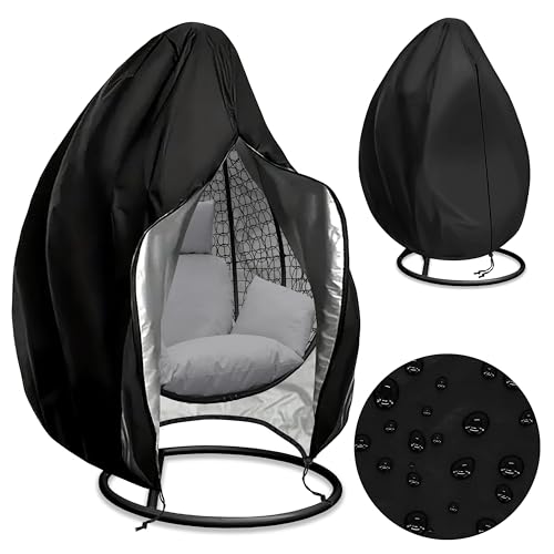 Domarex Hängesessel Schutzhülle XXL 190x110 cm - Wasserdicht & UV-beständig - Hängekorb Abdeckung Gartenmöbel - Kokon Hängeliege Abdeckung - Ganzjähriger Schutz Outdoor - Schwarz Domarex Hängesessel Schutzhülle XXL 190x110 cm - Wasserdicht & UV-beständig - Hängekorb Abdeckung Gartenmöbel - Kokon Hängeliege Abdeckung - Ganzjähriger Schutz Outdoor - Schwarz von Domarex