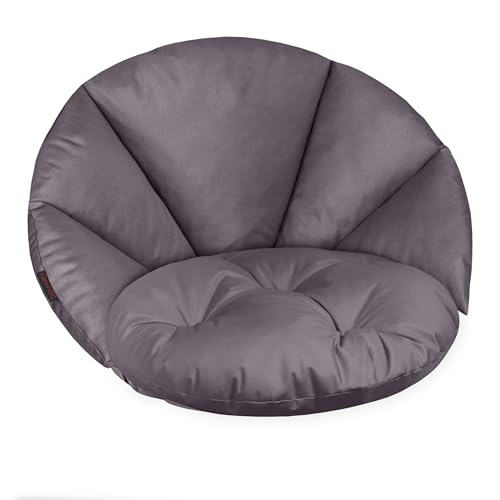 Domarex Kissen Columbia Garten Entspannungskissen für Hängeschaukel - Wasserabweisend, hypoallergen & langlebig - Perfekte Passform für Nestschaukel - Hochwertiger Stoff - Gartenkissen - Grau von Domarex