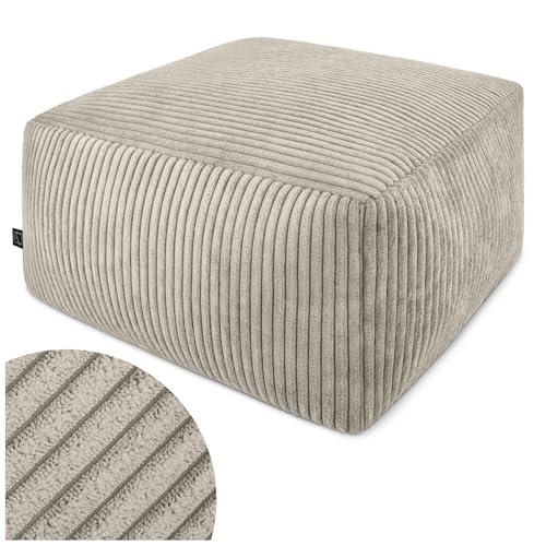 Domarex Moderner Sitzpouf 45x45x25 cm - Leichter, komfortabler Sitzhocker mit rutschfestem Boden - herausnehmbarer Styropor-Füllung - robust, vielseitig - für jeden Raum - Beige Domarex Moderner Sitzpouf 45x45x25 cm - Leichter, komfortabler Sitzhocker mit rutschfestem Boden - herausnehmbarer Styropor-Füllung - robust, vielseitig - für jeden Raum - Beige von Domarex