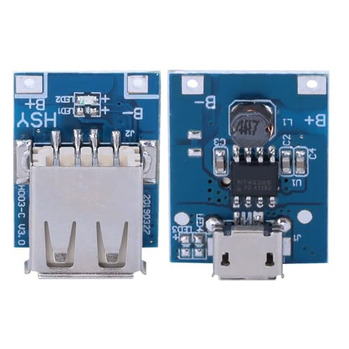 10 Stück 5V 1A Boost Step Up Strom Versorgungs Modul Lithium-Batterie USB-Ladestutz-Platine Rotlicht Anzeige für Mobile Strom Ladeszene 10 Stück 5V 1A Boost Step Up Strom Versorgungs Modul Lithium-Batterie USB-Ladestutz-Platine Rotlicht Anzeige für Mobile Strom Ladeszene von Domary