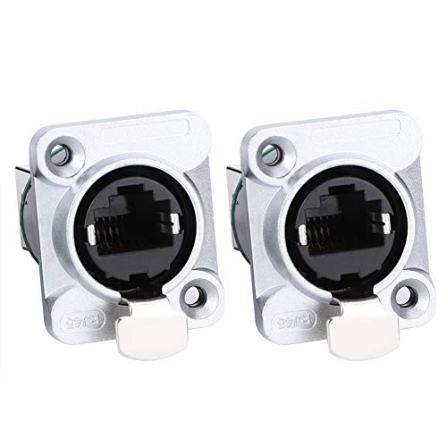 2-teiliger RJ45-Winkelstecker, Flammhemmender Luftfahrtstecker für eine Hochwertige Netzwerkverbindung von Domary