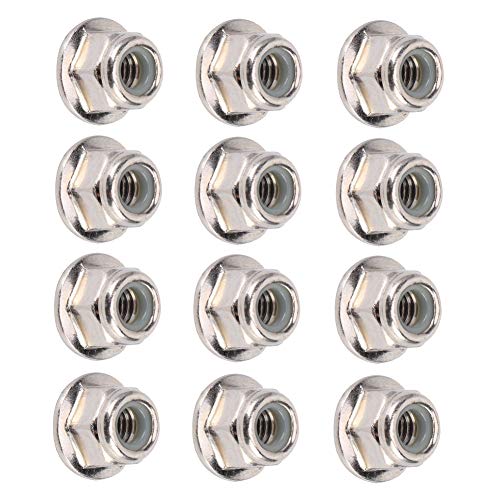 Domary 12 Pcs Nonslip Tyre 4mm Lock-Nuss-Muss-Metall-RC-Automobilzubehör für Axiale SCX10 (Silber) von Domary