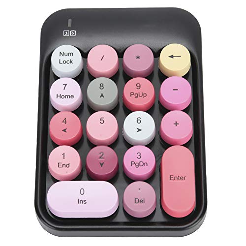 Domary AK18 2,4 GHz Kabellose Numerische Tastatur, Stabile Verbindung, Leise Stummschalttaste, Lange Akkulaufzeit, Systemanforderungen für/IOS, Kleine Größe für Einfache Bedienung, von Domary