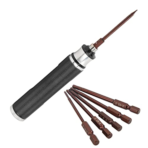 Domary Aluminium -RC -Hex -Schraubendreher -Kit Langlebige Reparaturzubehör für Modellautos (Schwarz) von Domary