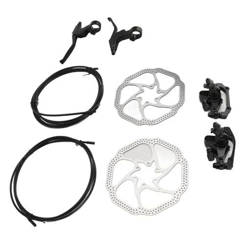 Domary Bike -Scheibenbrems -Set Aluminiumlegierung Vordere und Hintere Bremsbremshebel Kit mit Kabeln für Road Mountainbikes von Domary