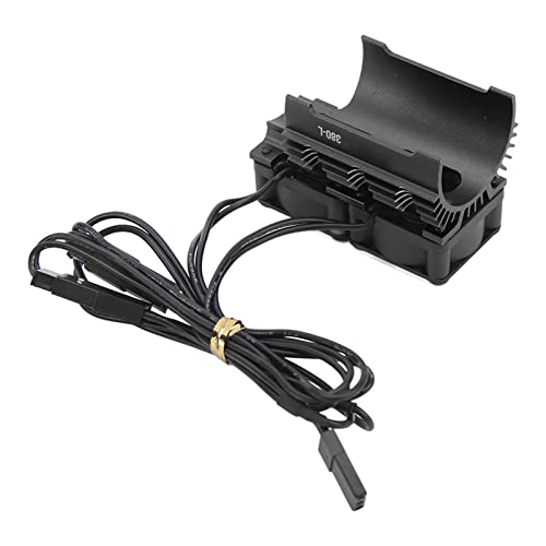 Domary Bürstenloser Motor-Kühl Lüfter Starke Wärme Ableitung Dual-Lüfter RC-Autoteile (Schwarz) von Domary