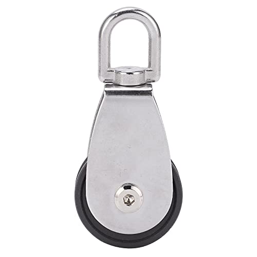 Domary Edelstahlschale Dual -Lager Stummschmelze Nylonradnut 360 -Grad -Rotation Fitness -Lagerscheibe -Fitnessstudio -Ausrüstung [Innenraum Im Innenbereich] von Domary