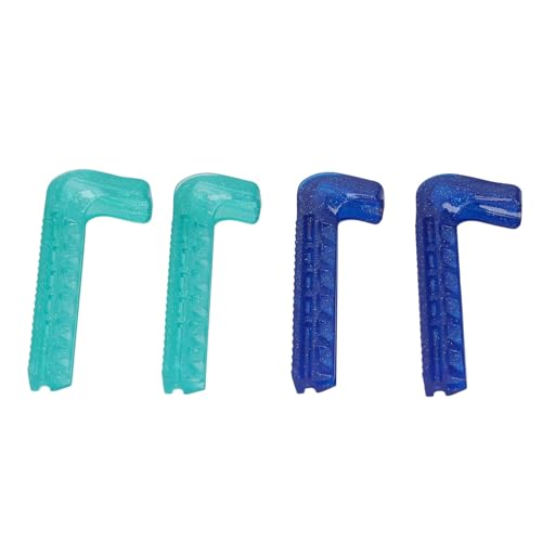 Domary Eisschuhe Langlebiger Plastikklingenabdeckung Schützt Skates für Skater (Blau grün) von Domary