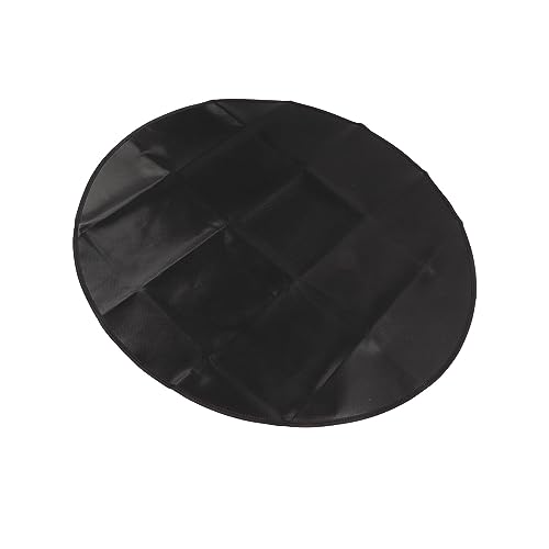 Domary Feuerfeste wasserdichte Runde Grillmatte Tragbar 36 Zoll Schwarz für Feuerstelle Raucher von Domary