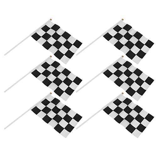 Domary Karierte Flagge Schwarze Weiße Hand Wehne DIY -Dekoration für RC Racing Car Sports Aktivitäten Heimparty Party von Domary