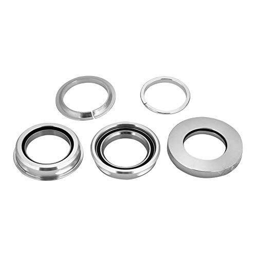 Domary Meijun 44 Mm Fahrradfahrrad Elektroplierend Innenversiegelte Lager Headset Haltbares Perrin -Lager mit Schwarzem Rotem Goldenem Silber 3x5 Cm 75 G 28,6 Mm Vordergabel (Silber) von Domary