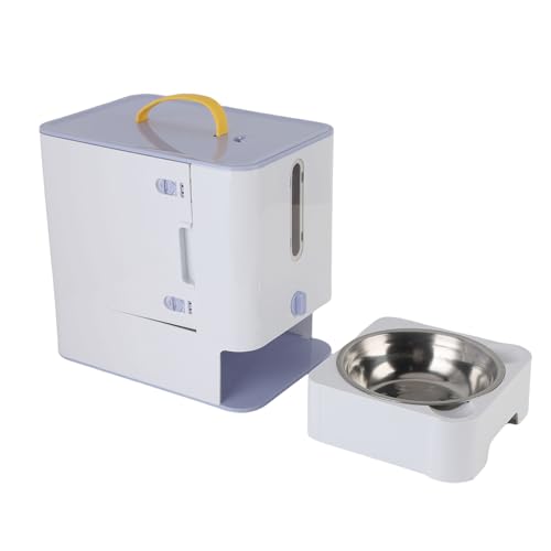 Domary Multifunktionale Pet Food Container Feeder Feeder Station für Innen Im Freien mit Transparentem Fenster (Hellblau) von Domary