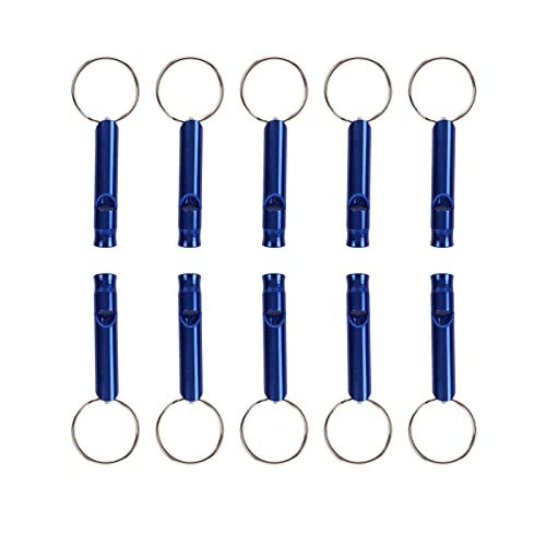 Domary Notfallpfeife Super Laute Sicherheit Im Freien Pfeif für Lebensrettende Wandercamping 10 Pack (Blau) von Domary