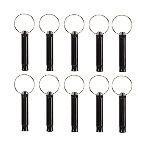 Domary Notfallpfeife Super Laute Sicherheit Im Freien Pfeif für Lebensrettende Wandercamping 10 Pack (Schwarz) von Domary