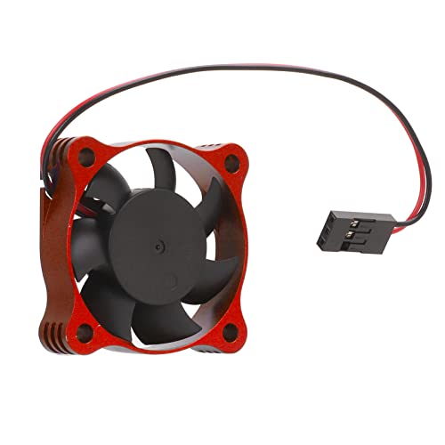 Domary RC-Kühlventilator Hocheffizienz Wärme-Dissipation Motor ESC-Kühlkörper für RC-Autos 1/10 1/12 1/8 (Rot) von Domary