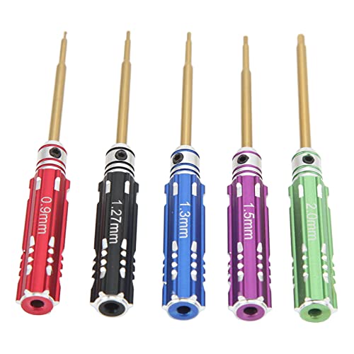 Domary RC -Schraubendreher -Set 5pcs Stahl -Sechskantschraubenfahrer mit Nicht -Schlupfgriff für RC -Hobbys Bankarbeit von Domary