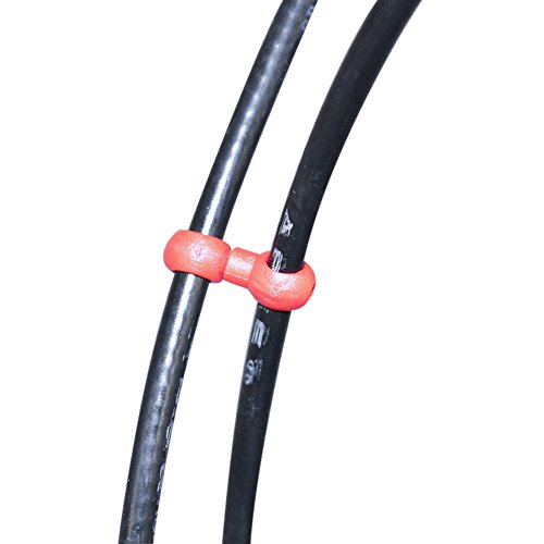 Domary Radfahrradfahrrad -Clips Bucklöcher Bremskabel -Ausrüstung Guides für Mountain Road Klappern Fixed Gear City Bikes 10 Prozent (Rot) von Domary
