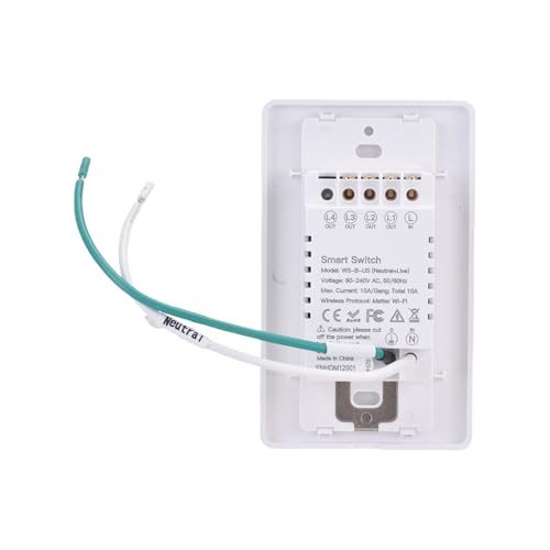 Domary Smart Light Switch Touch Glass Panel WiFi Control mit Sprachbefehls App Remote -Planung für Smart Home Matter Compatible 2.4 GHz (3 Wege) von Domary