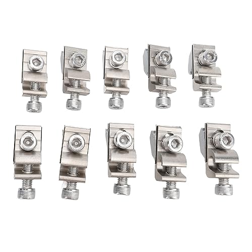 Domary Solar Grounding Lugs Stahlklemme Langlebiges Solarpanelzubehör 10 Pack von Domary