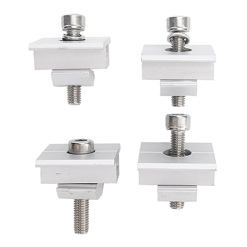 Domary Solar Panel Klemme Halterung Stahl Silber 30mm Leichte Halterungen RV Boot von Domary