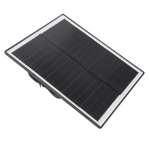 Domary Solarpanel 6W 5V Monokristalline Silizium IP65 Wasserdichtes Tragbares Ladegerät mit Kamera -Monitorhalterung (Schwarz) von Domary