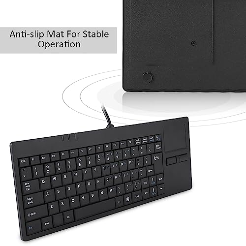 Domary USB-Kabel-Touchpad-Tastatur, 86 Tasten, Stumm, Ultradünne Tastatur für Notebooks, Desktop von Domary