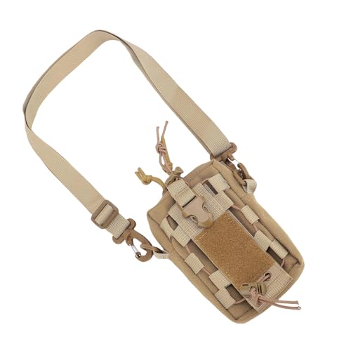 Domary Wasserflasche Taillenbeutel Telefonhalter Einstellbarer Nylon Elastic Hanging Beutel Outdoor Sportreisen (Khaki) von Domary